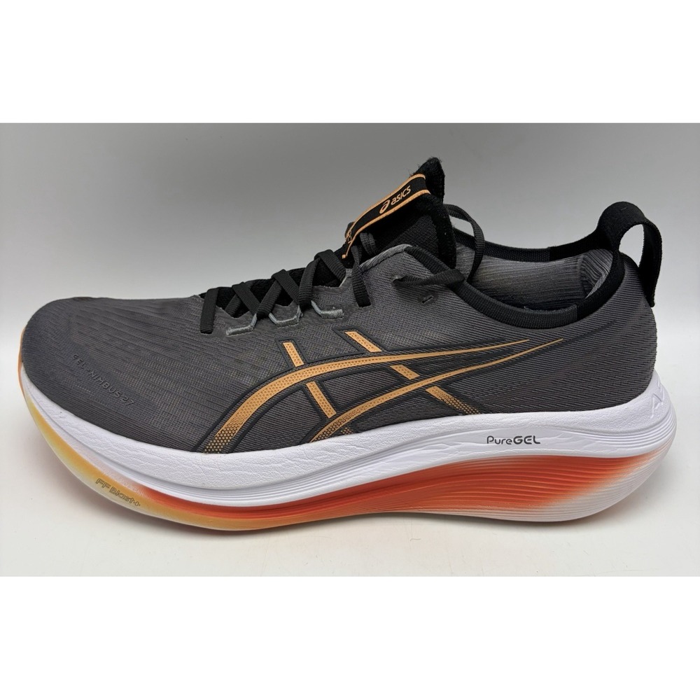 Asics Gel Nimbus 27 Mens 13 Carbon Grey Mojave Running Walk Shoes 1011B958 Read